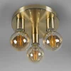 QAZQA Art Deco Plafondlamp Goud Rond - Facil 3