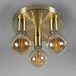 QAZQA Art Deco Plafondlamp Goud Rond - Facil 3