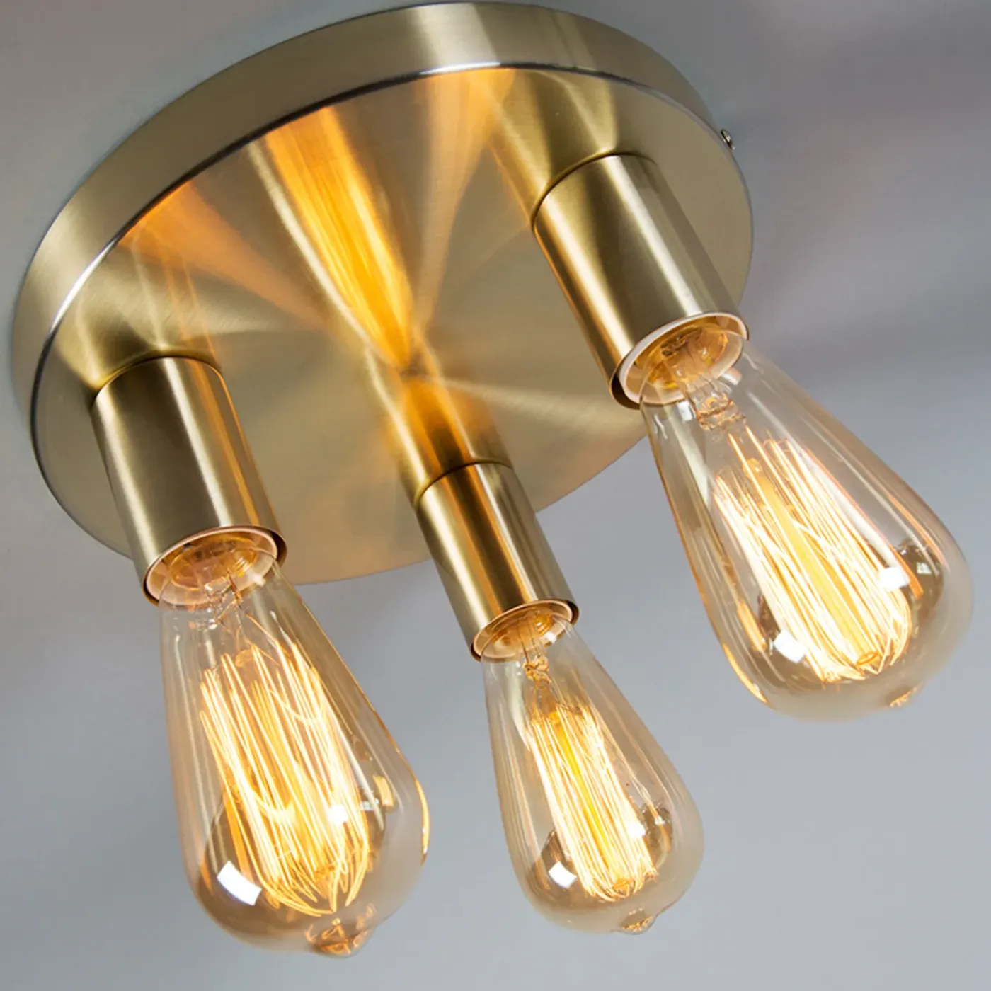 QAZQA Art Deco Plafondlamp Goud Rond - Facil 3