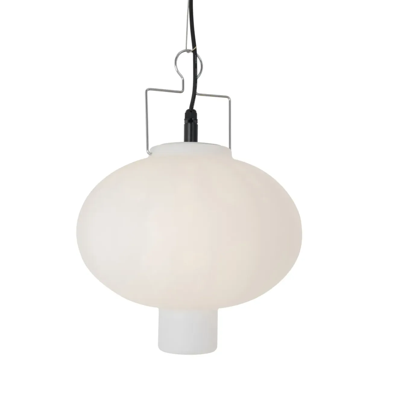 Qazqa Buiten Hanglamp Wit 35 Cm Met Stekker Ip44 - Pion