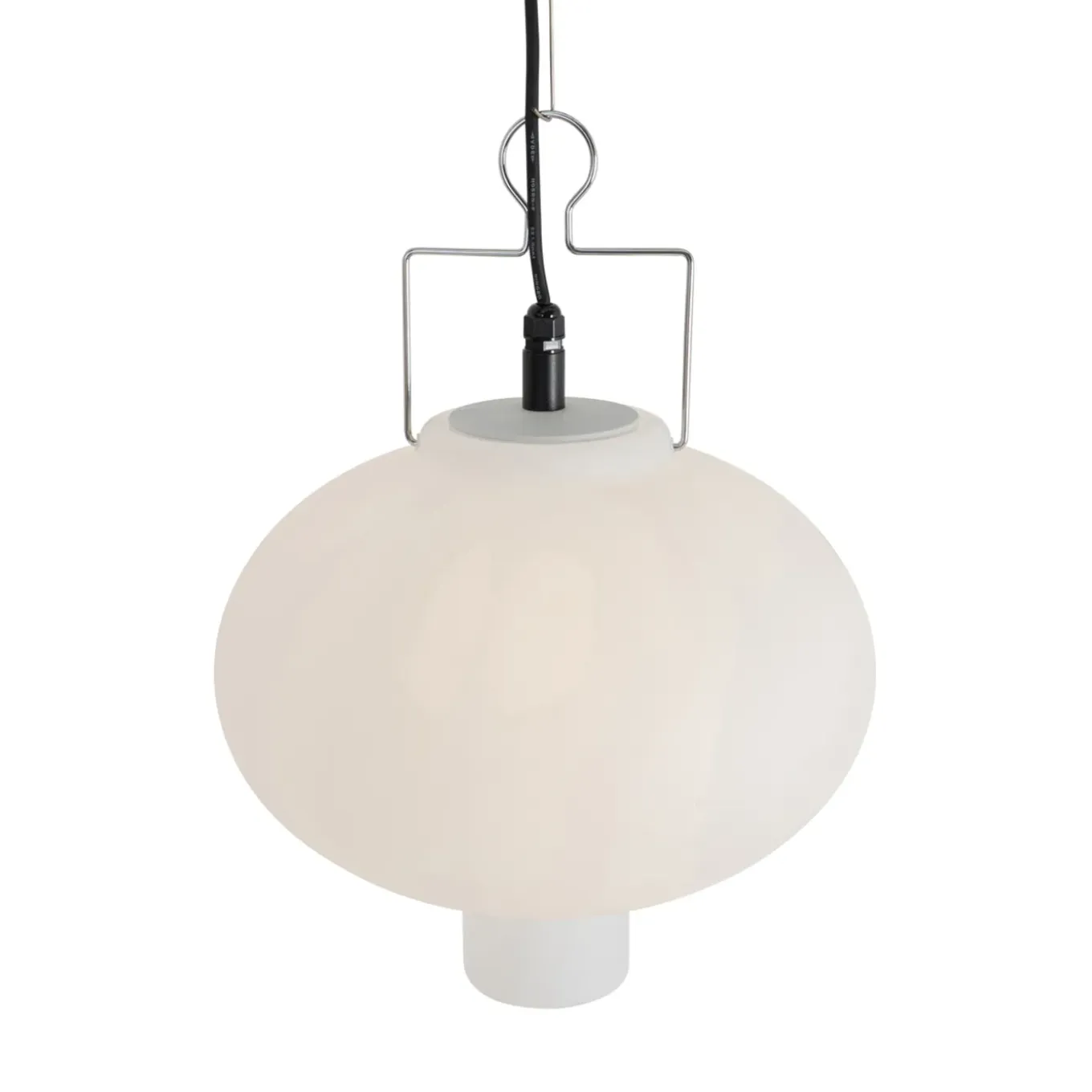 Qazqa Buiten Hanglamp Wit 35 Cm Met Stekker Ip44 - Pion