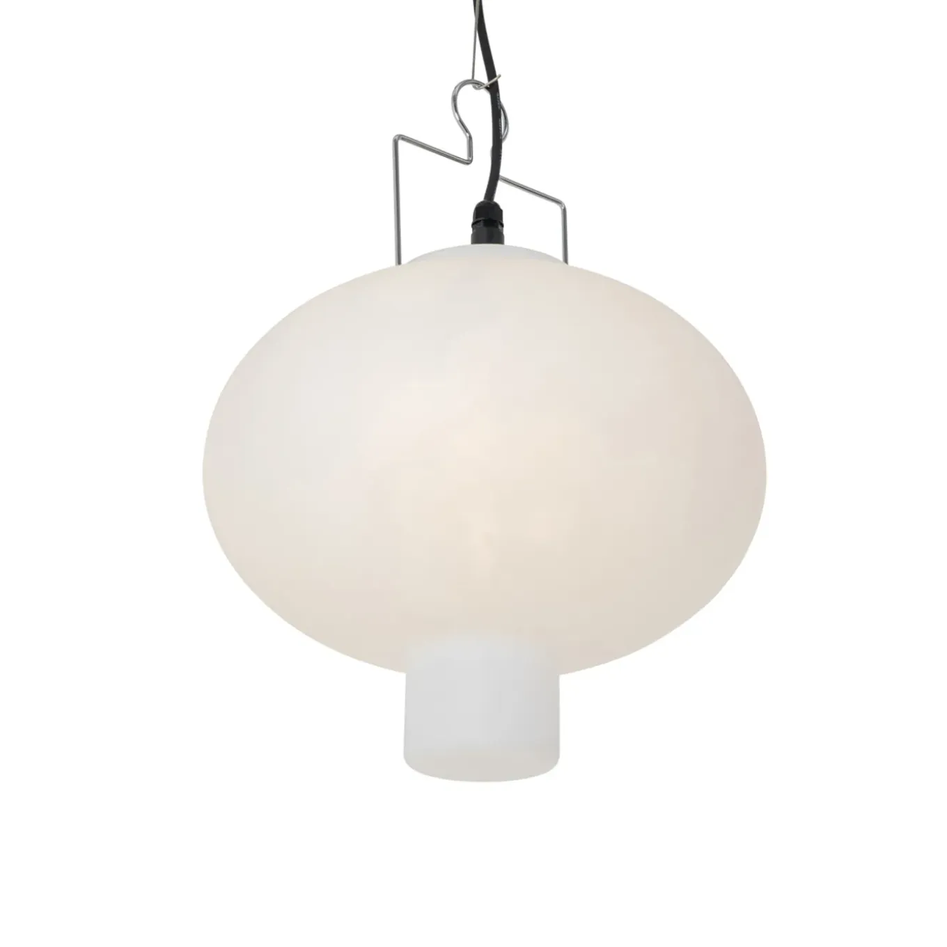 Qazqa Buiten Hanglamp Wit 35 Cm Met Stekker Ip44 - Pion