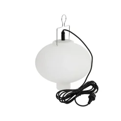 Qazqa Buiten Hanglamp Wit 35 Cm Met Stekker Ip44 - Pion