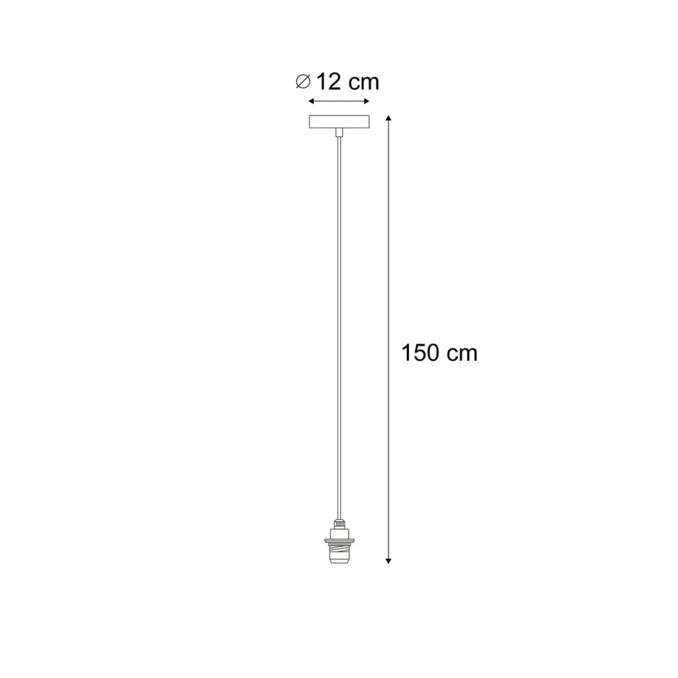 Qazqa Buiten Hanglamp Zwart Ip44 - Cava