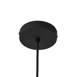 QAZQA Buiten Hanglamp Zwart Met Beige Kap Van Touw Ip44 - Cava Jayla