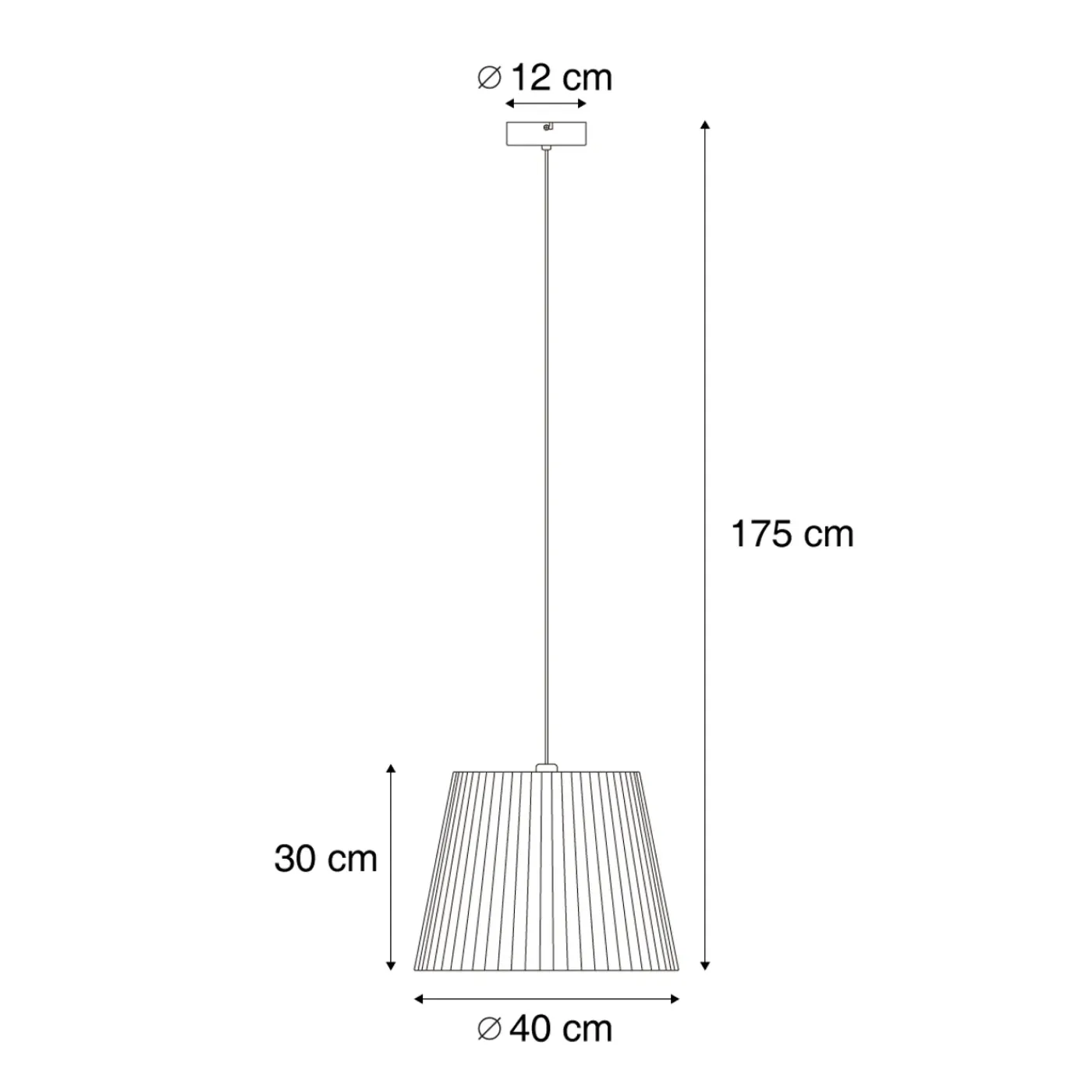 QAZQA Buiten Hanglamp Zwart Met Beige Kap Van Touw Ip44 - Cava Jayla