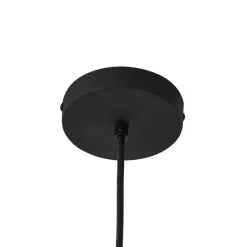 QAZQA Buiten Hanglamp Zwart Met Zwarte Kap Van Touw Ip44 - Cava Jayla