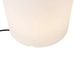 QAZQA Buiten Vloerlamp Wit 60 Cm Bloempot Ip65 - Verano