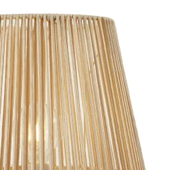 Qazqa Buiten Vloerlamp Wit Met Kap Beige Touw Ip44 - Virginia Jayla