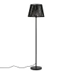 QAZQA Buiten Vloerlamp Zwart Met Kap Zwart Touw Ip44 - Virginia Jayla