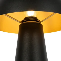 QAZQA Buiten Vloerlamp Zwart 50 Cm - Mushroom