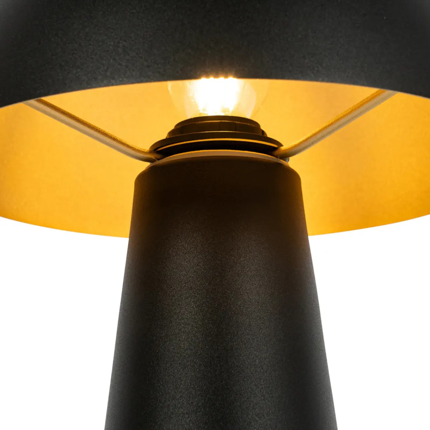 QAZQA Buiten Vloerlamp Zwart 50 Cm - Mushroom