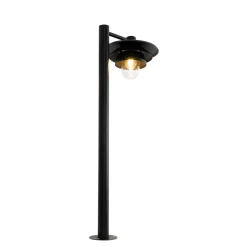 QAZQA Design Buiten Paaltje Zwart 100 Cm Ip44 - Morty