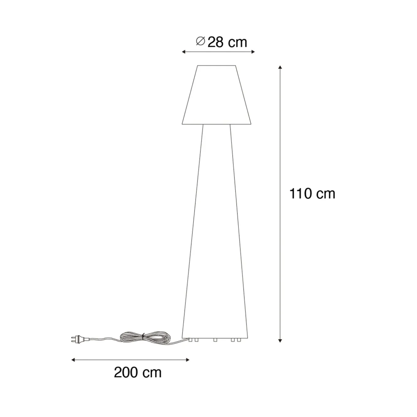 Qazqa Design Buiten Vloerlamp Mushroom Wit Ip44 - Katrijn