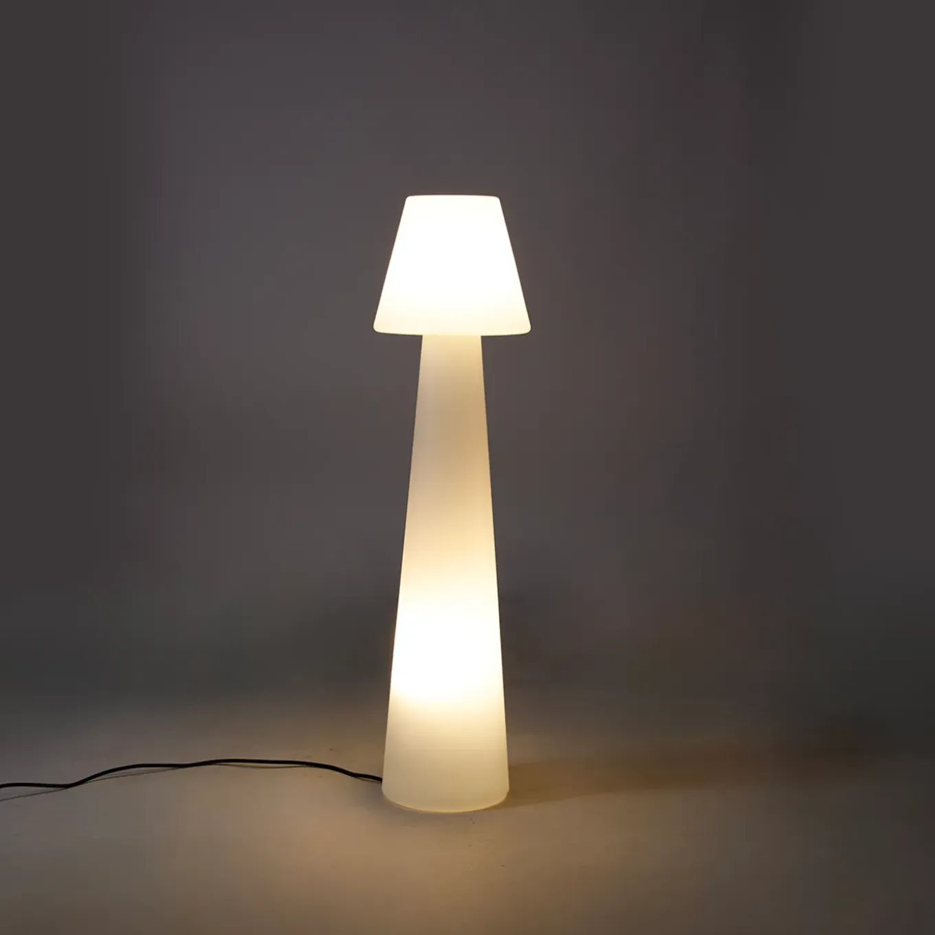 Qazqa Design Buiten Vloerlamp Mushroom Wit Ip44 - Katrijn