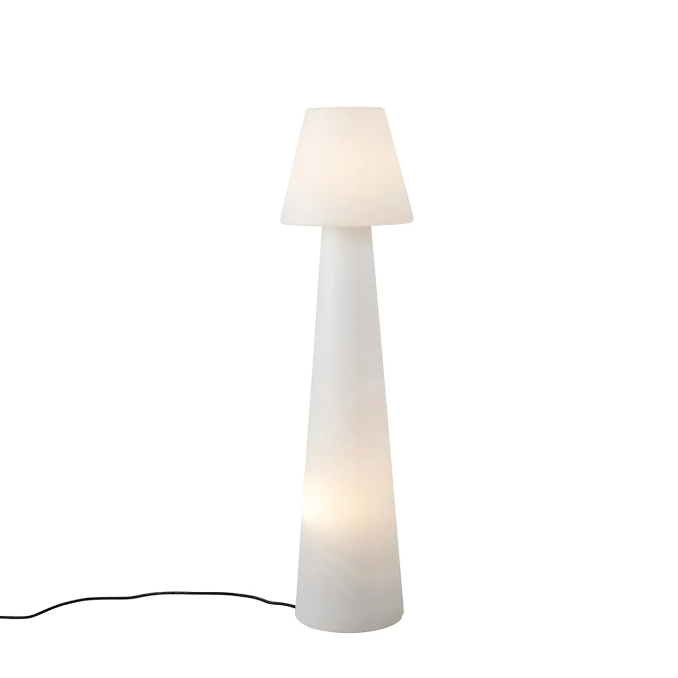 Qazqa Design Buiten Vloerlamp Mushroom Wit Ip44 - Katrijn