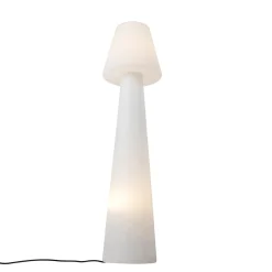 Qazqa Design Buiten Vloerlamp Mushroom Wit Ip44 - Katrijn