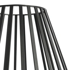 QAZQA Design Vloerlamp Zwart Met Opaal 70 Cm Ip44 - Angela