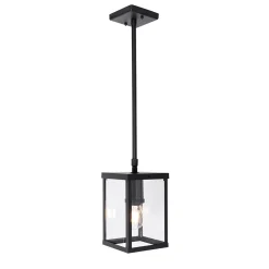 QAZQA Industriële Buiten Hanglamp Zwart Ip44 - Charlois