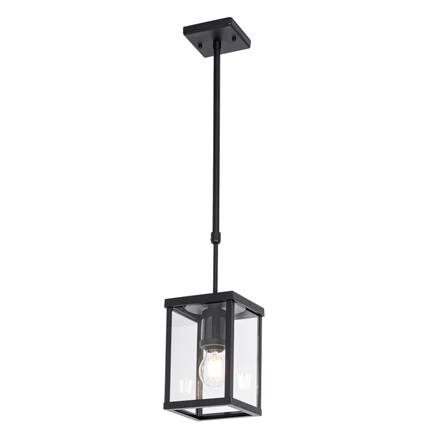 QAZQA Industriële Buiten Hanglamp Zwart Ip44 - Charlois