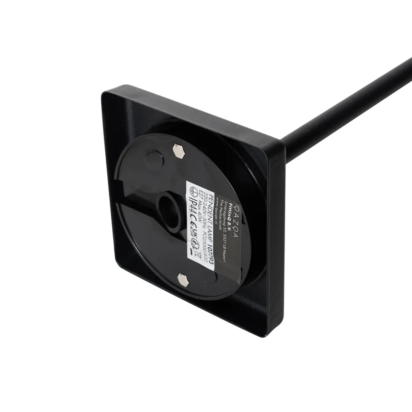 QAZQA Industriële Buiten Hanglamp Zwart Ip44 - Charlois