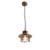 Qazqa Industriële Hanglamp Roestbruin Ip44 - Shell