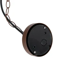 Qazqa Industriële Hanglamp Roestbruin Ip44 - Shell