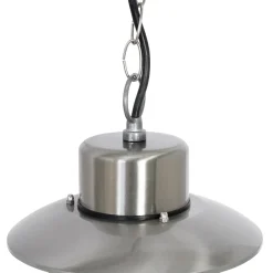 QAZQA Industriële Hanglamp Staal Ip44 - Shell
