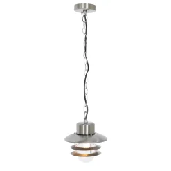 QAZQA Industriële Hanglamp Staal Ip44 - Shell
