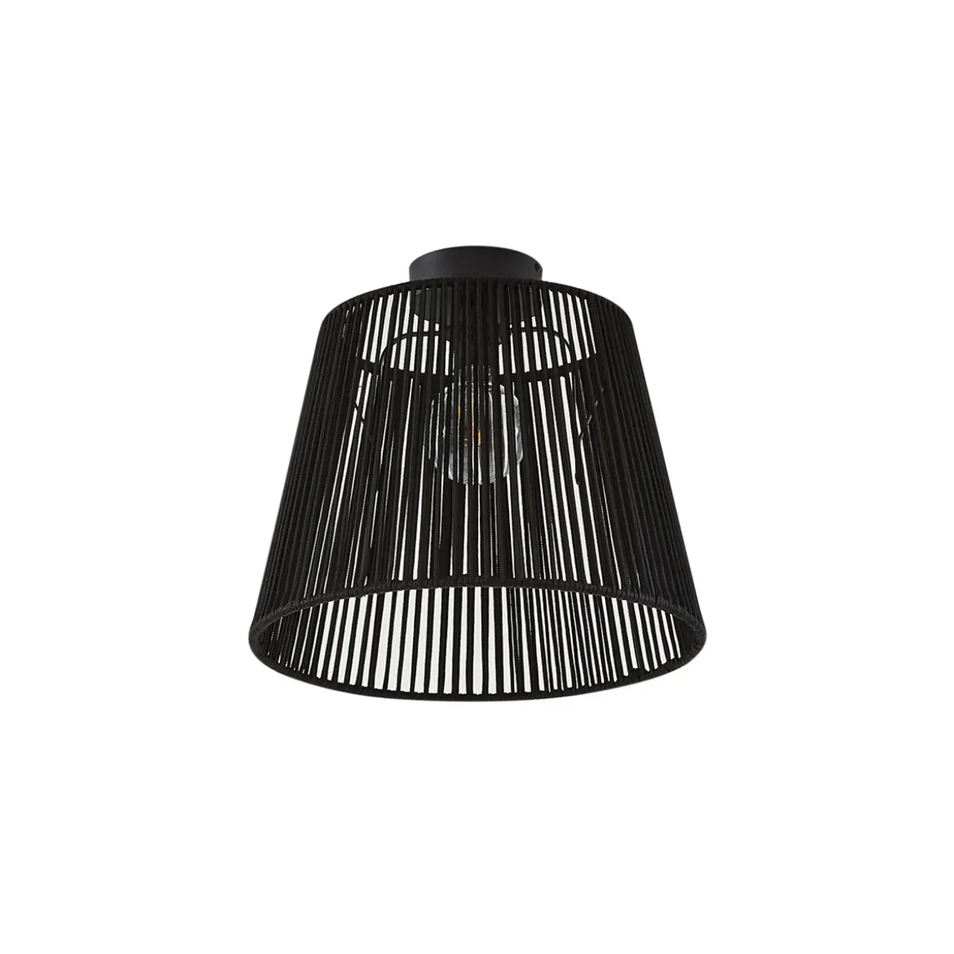 Qazqa Japandi Buiten Plafondlamp Met Zwart Touw Ip54 - Jayla