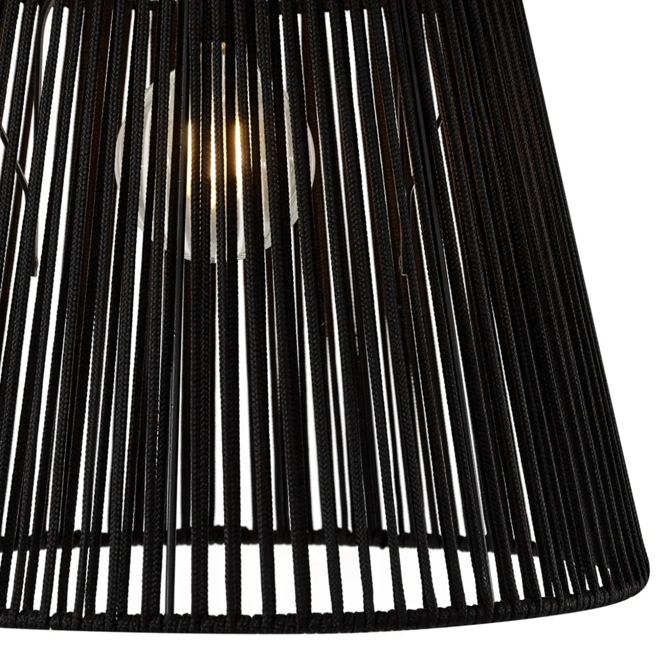 Qazqa Japandi Buiten Plafondlamp Met Zwart Touw Ip54 - Jayla