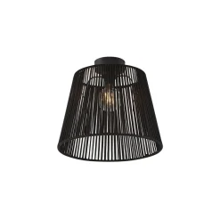 Qazqa Japandi Buiten Plafondlamp Met Zwart Touw Ip54 - Jayla