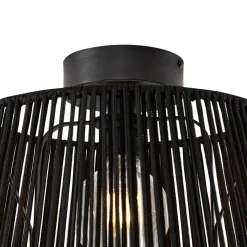 Qazqa Japandi Buiten Plafondlamp Met Zwart Touw Ip54 - Jayla