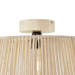 QAZQA Japandi Buiten Plafondlamp Met Beige Touw Ip54 - Jayla