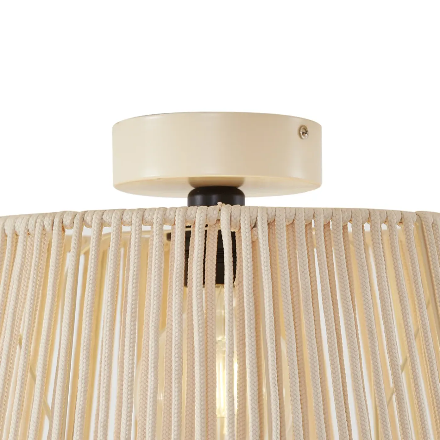 QAZQA Japandi Buiten Plafondlamp Met Beige Touw Ip54 - Jayla