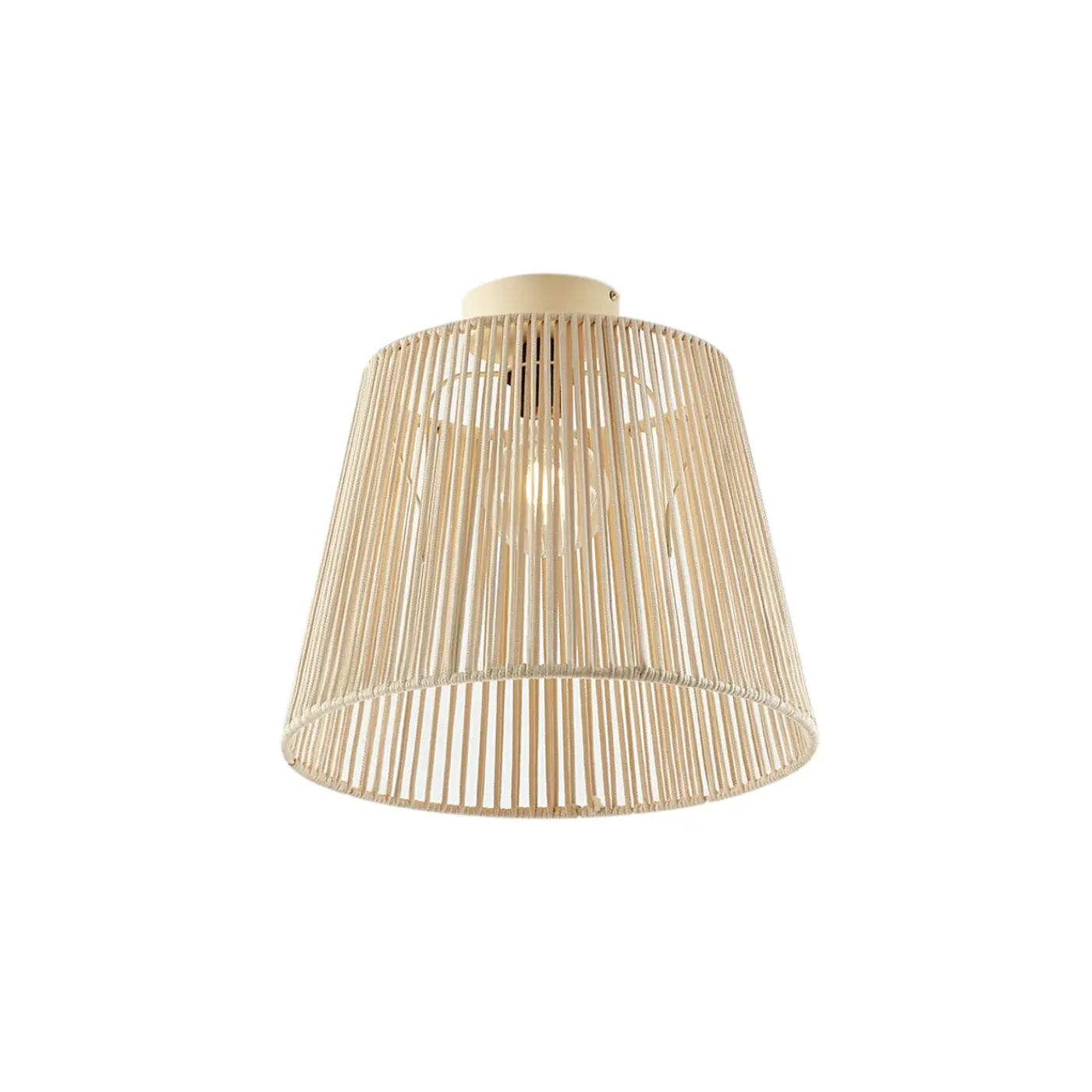 QAZQA Japandi Buiten Plafondlamp Met Beige Touw Ip54 - Jayla