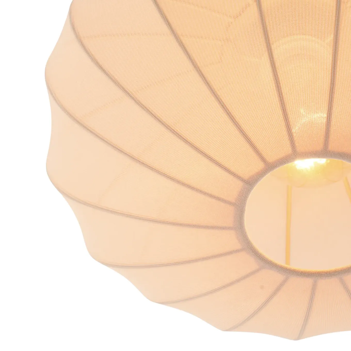 Qazqa Japandi Plafondlamp Beige Met Stoffen Kap - Bida