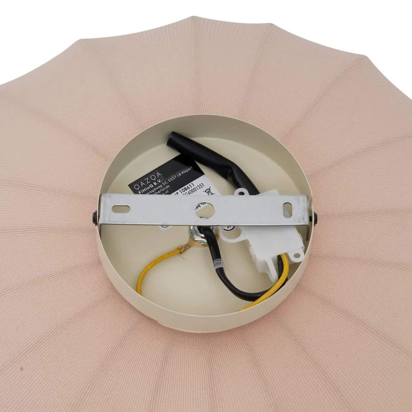 Qazqa Japandi Plafondlamp Beige Met Stoffen Kap - Bida