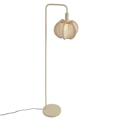 Qazqa Japandi Vloerlamp Beige Met Kap - Gertie