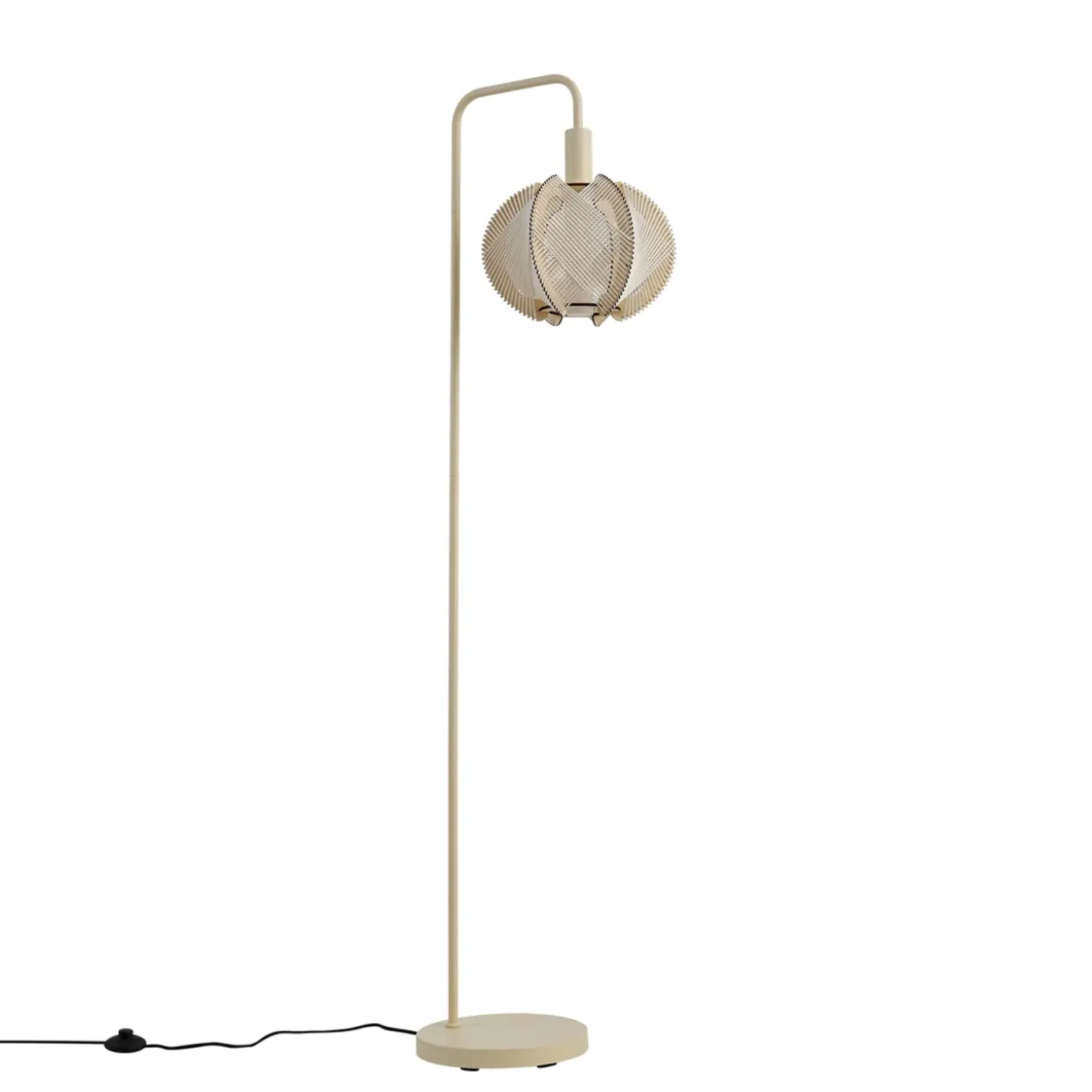 Qazqa Japandi Vloerlamp Beige Met Kap - Gertie