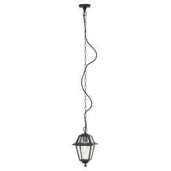 Qazqa Klassieke Buiten Hanglamp Zwart Ip44 - Berta
