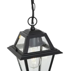 Qazqa Klassieke Buiten Hanglamp Zwart Ip44 - Berta