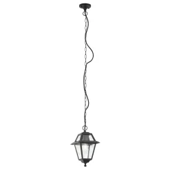 Qazqa Klassieke Buiten Hanglamp Zwart Ip44 - Berta