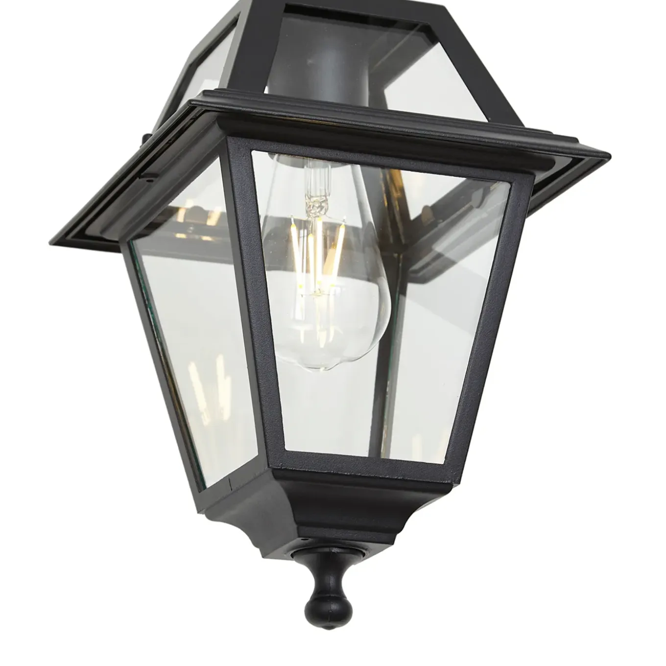 Qazqa Klassieke Buiten Hanglamp Zwart Ip44 - Berta