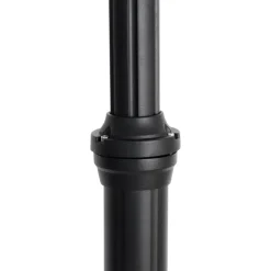 Qazqa Klassieke Buiten Lantaarn Zwart 235 Cm 2-lichts Ip44 - Berta