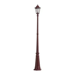 Qazqa Klassieke Buitenlantaarn Donker Rood 213cm Ip44 - Havana