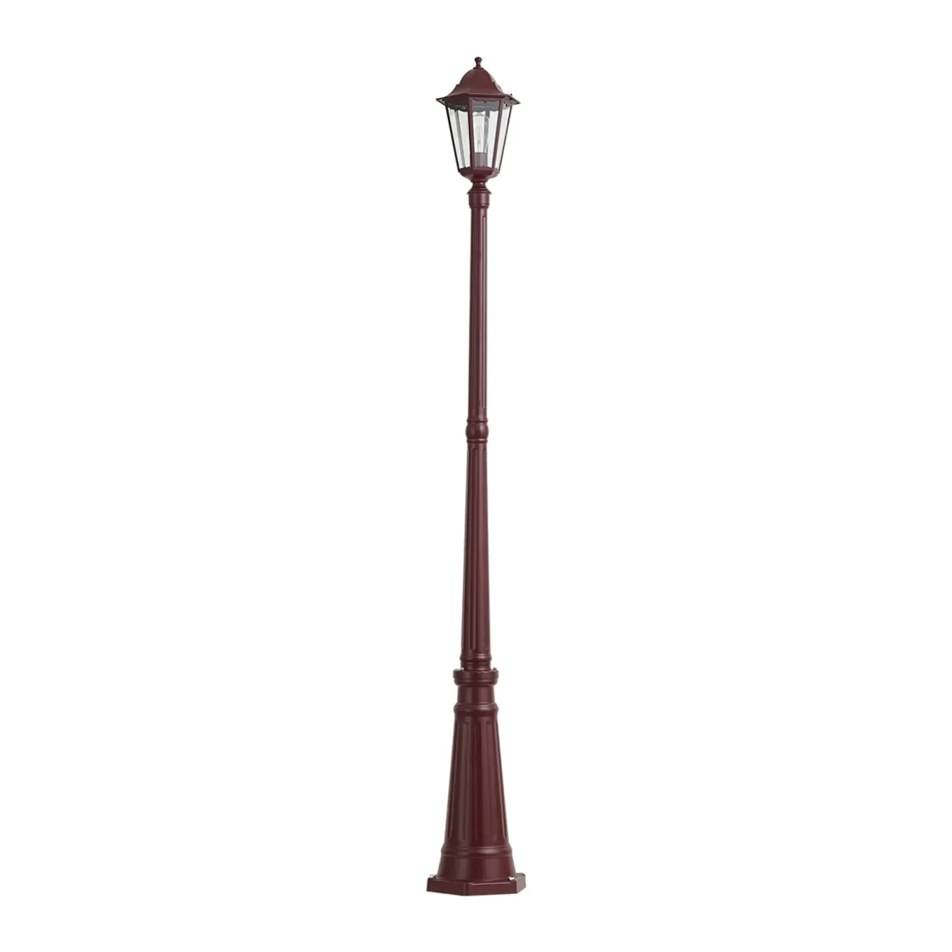 Qazqa Klassieke Buitenlantaarn Donker Rood 213cm Ip44 - Havana
