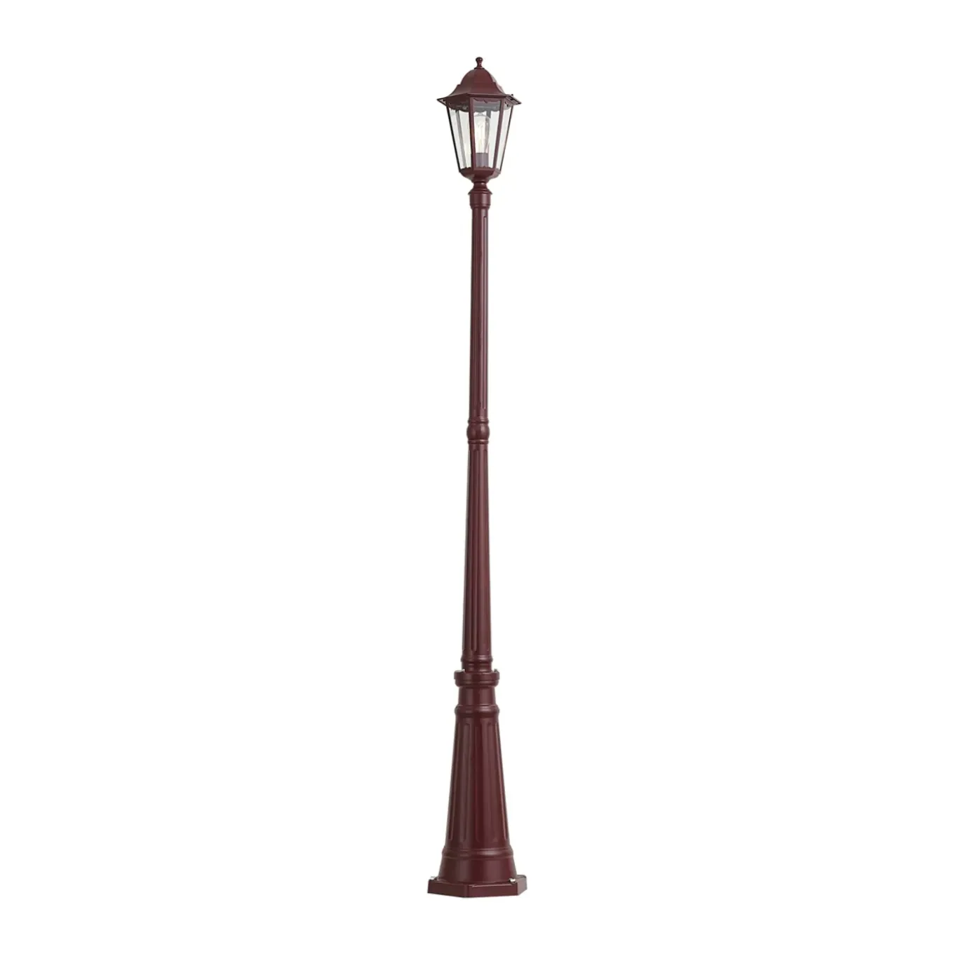 Qazqa Klassieke Buitenlantaarn Donker Rood 213cm Ip44 - Havana