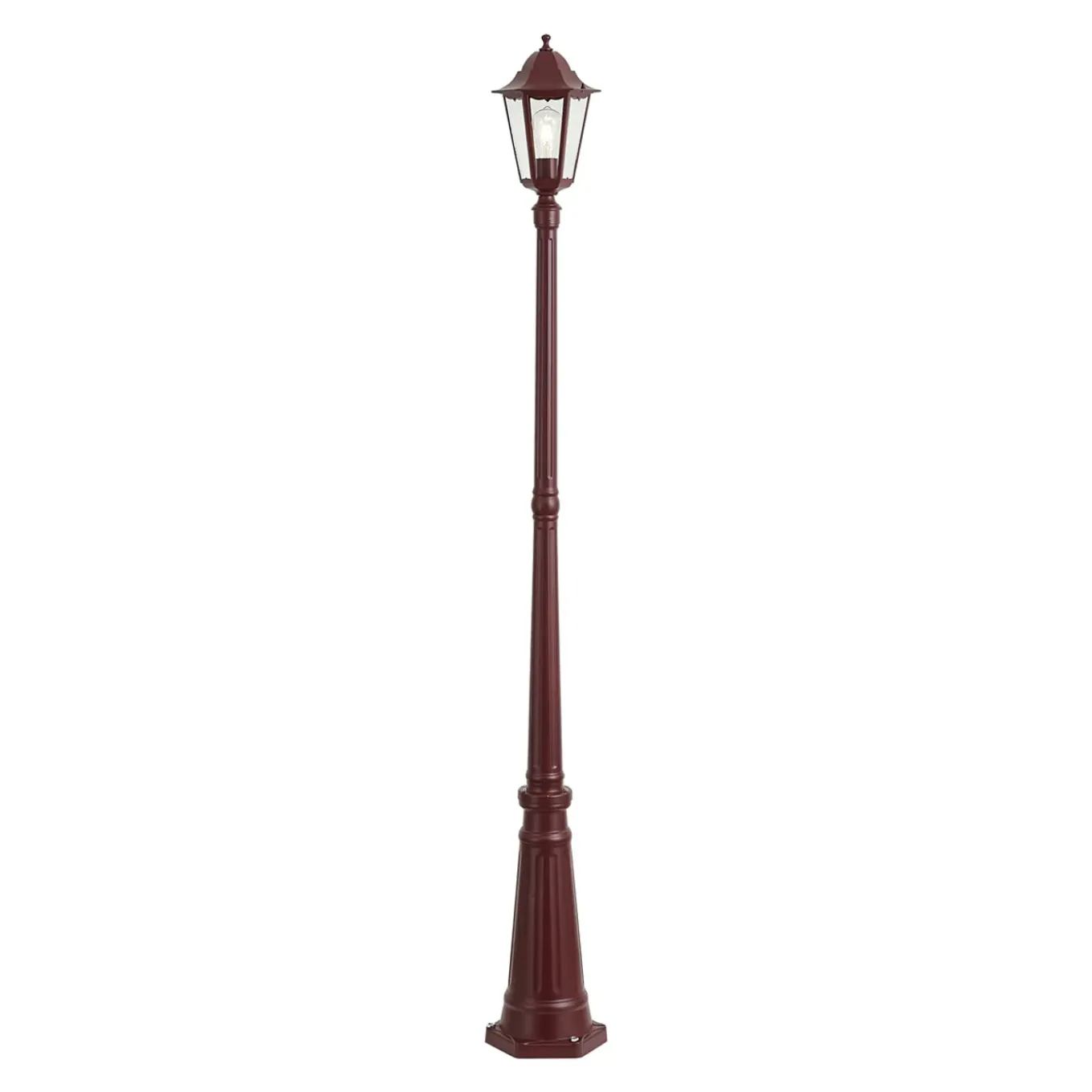 Qazqa Klassieke Buitenlantaarn Donker Rood 213cm Ip44 - Havana