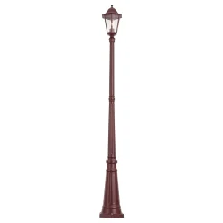 Qazqa Klassieke Buitenlantaarn Donker Rood 213cm Ip44 - Havana